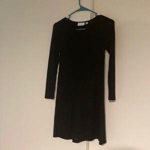 Long sleeved, girls black dress